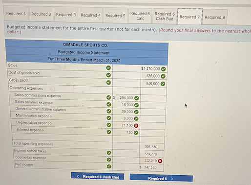 March of 2020, management gathers the following information a. The company's single