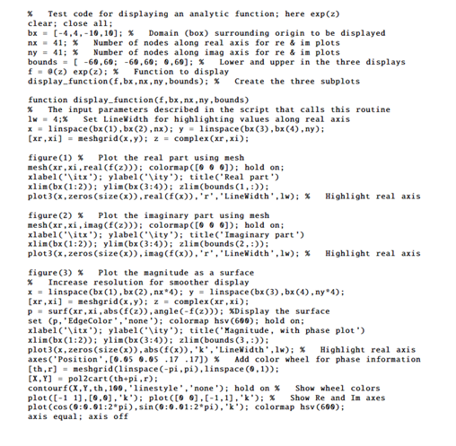 2.8.4 (or some other software) to plot the real part, imaginary part,