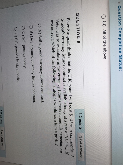  Peter Simpson thinks that the U.K. pound will cost $1.43/in six