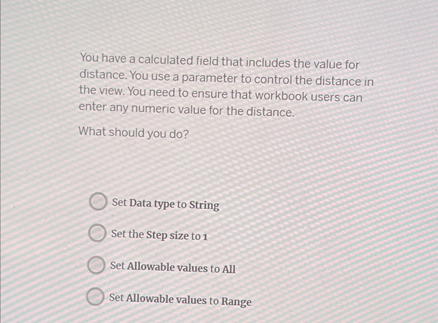  You have a calculated field that includes the value for distance.