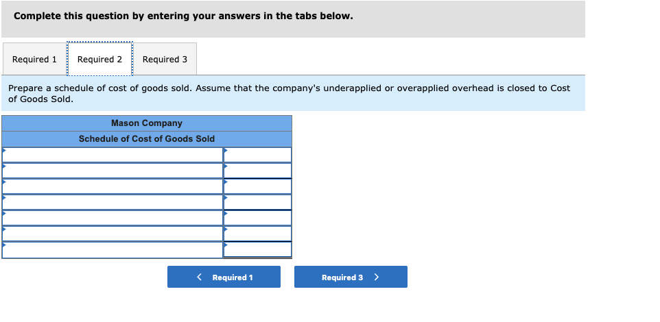 Statement [LO3-3] 4.66 points The following data from the just completed year