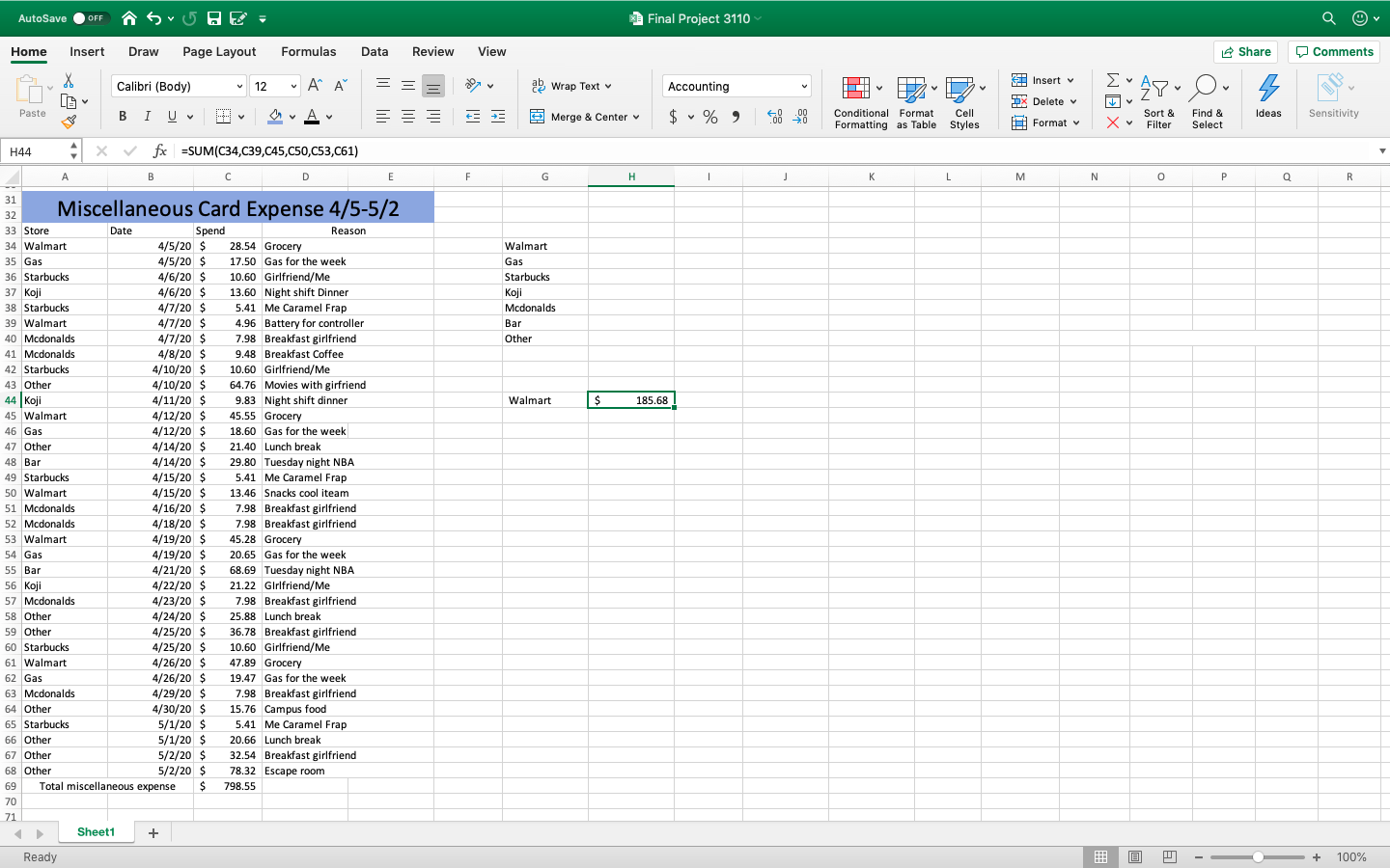 I need a formula for H34, over there from the A33:C68 is