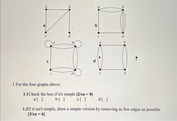 Please help with discrete structures 1.1Check the box if it's simple [2/
