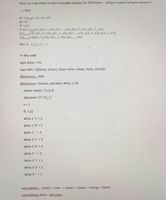 Haskell program needs editing! Need my code edited so that it actually.matches