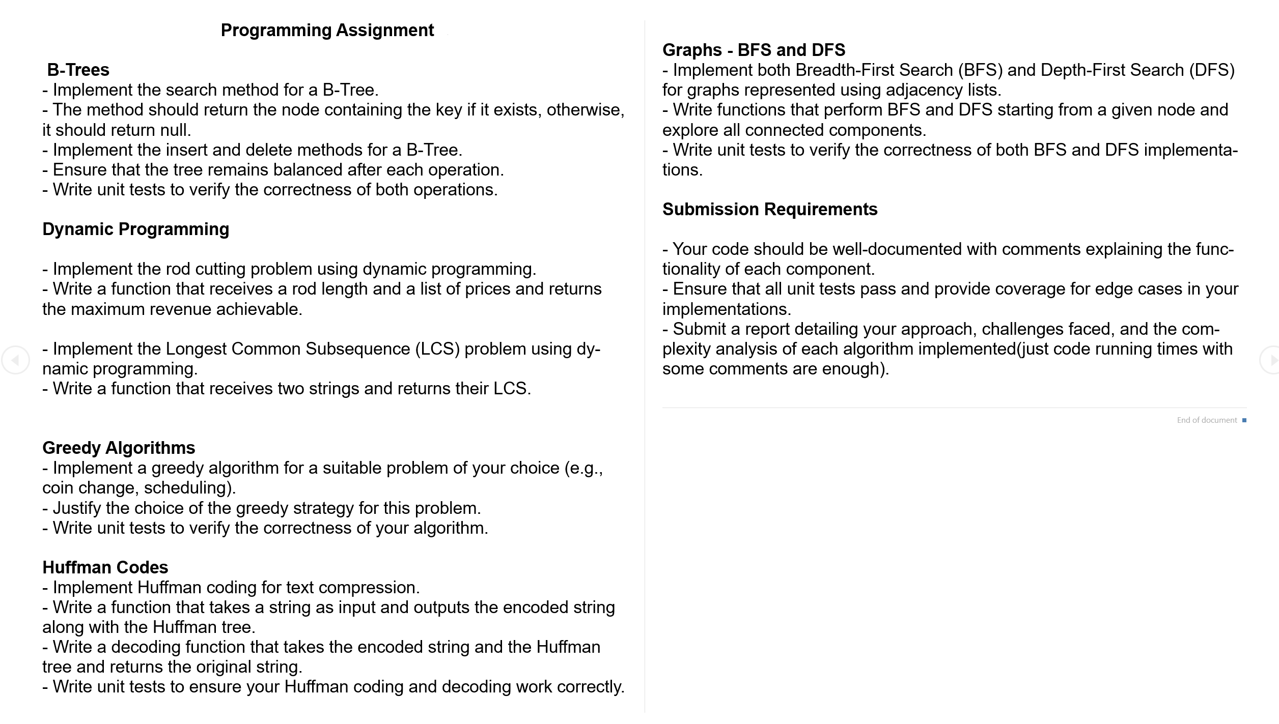  Programming Assignment B-Trees Implement the search method for a B-Tree. The