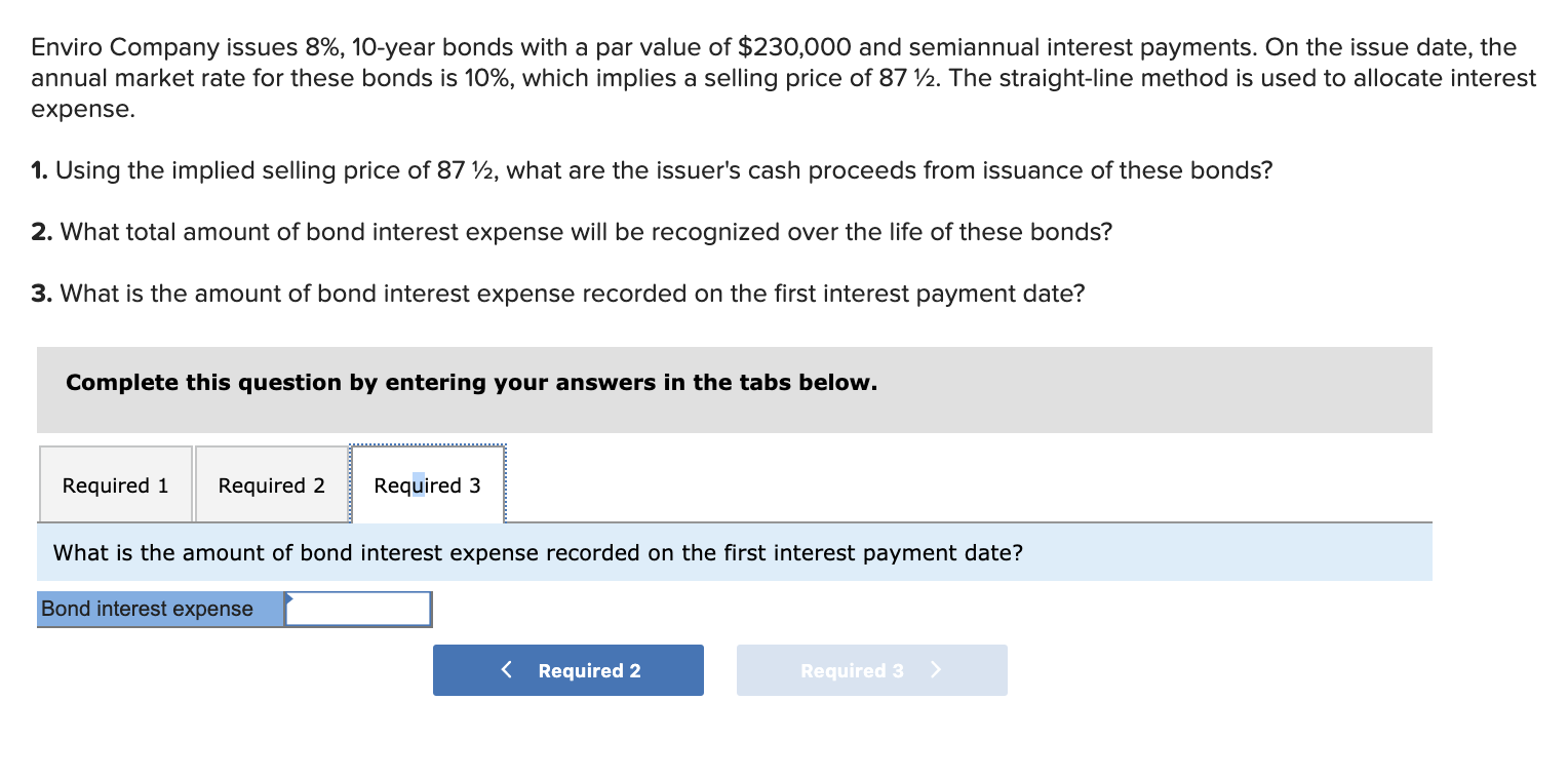 $230,000 and semiannual interest payments. On the issue date, the annual market
