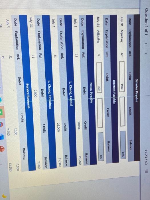 note payable for the balance 1 Paid $2,800 on a one year
