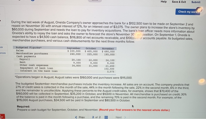  Help Save & Exit Submit Check my work During the last