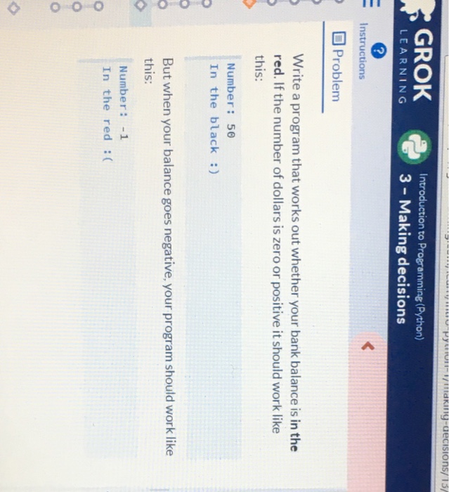 LEARNING tions Problem You are trying to log in to your old