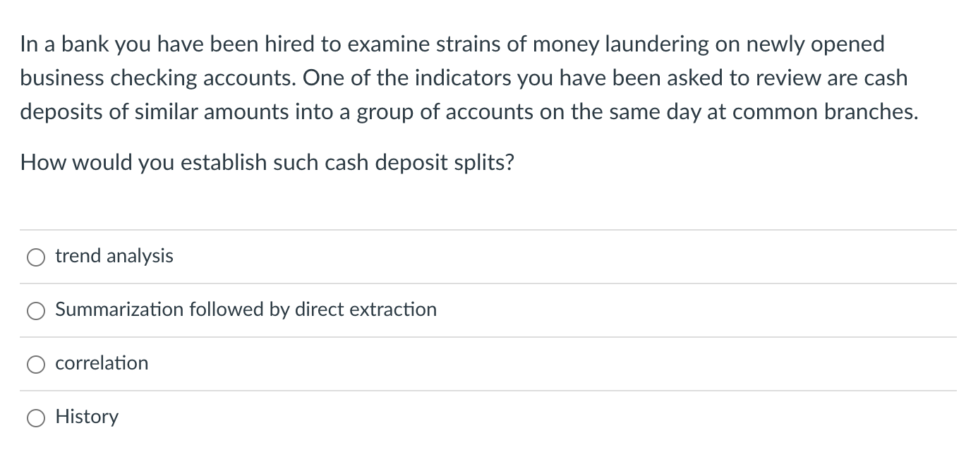 your red flag alerts require you to look for common bank account
