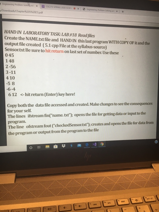  Engineering Problem Sohi X /Downloads/Chapter%205%20(1).pdf CSC270 SPRING 2020 SCIEN * Engineering