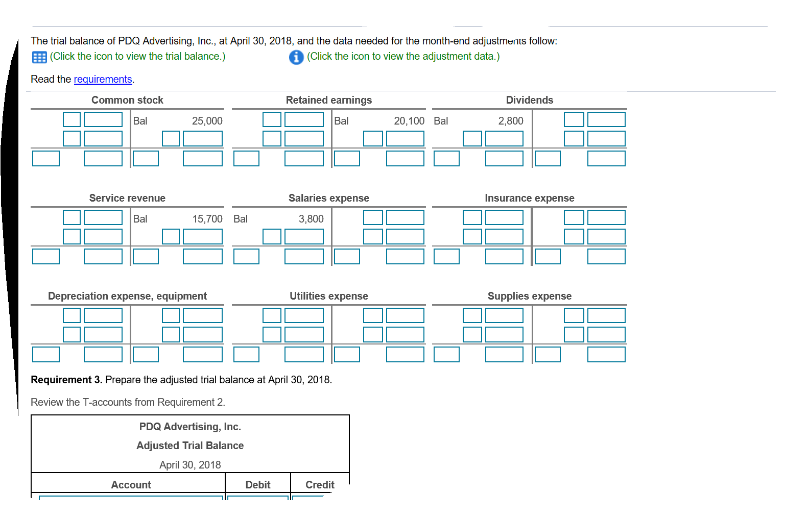 first, then credits. Exclude explanations from any journal entries.) a. Insurance coverage