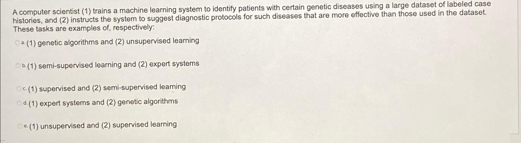  A computer scientist (1) trains a machine learning system to identify