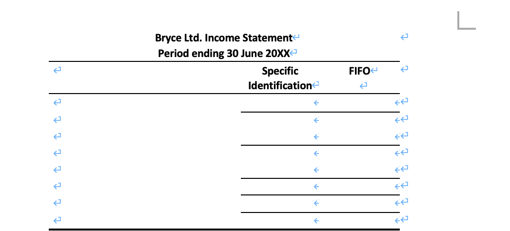 uses the perpetual inventory system. Its annual reporting date is 30 June.
