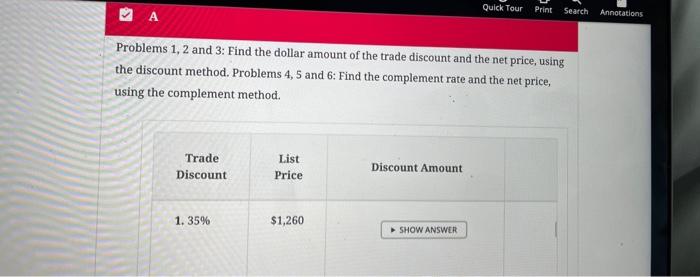 A1 and 4 only and b7 Problems 1,2 and 3: Find the
