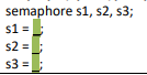 Let there be three processes A, B and C running simultaneously on