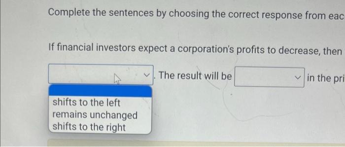 decrease, then the demand curve of its stock and the supply curve