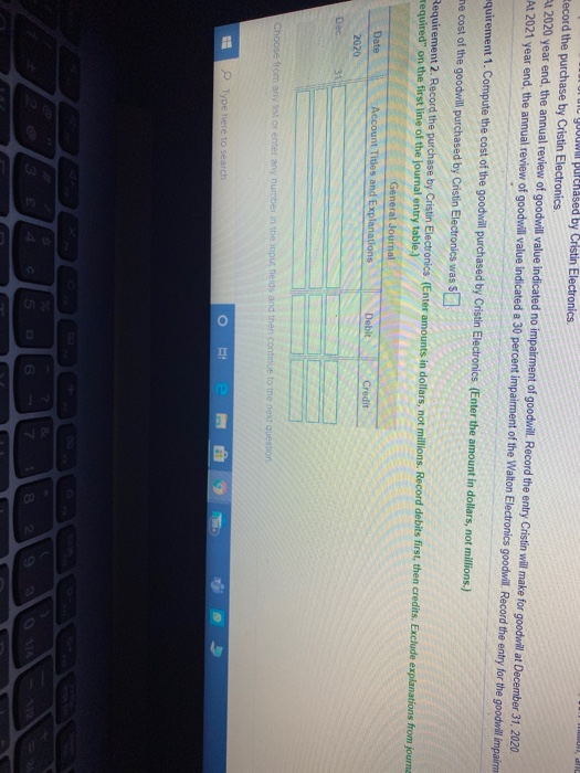 Cristin Electronics purchased Walton Electronics, paying $2 3 million in a note