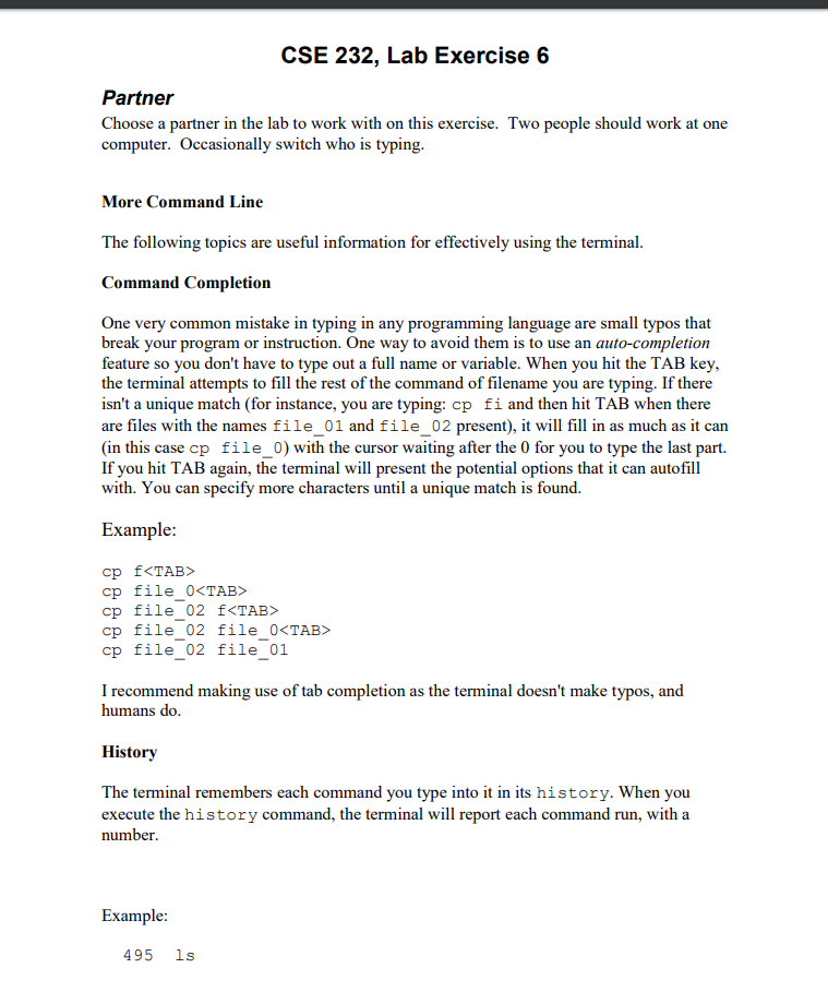 @#%$^&*(*&$^#%@$#%^&*(*&^%$^#@$^&* c++ no namespace please! CSE 232, Lab Exercise 6 Partner Choose