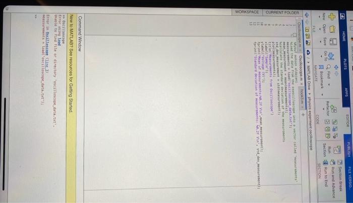 this experiment in the script file The answer dose not appear because