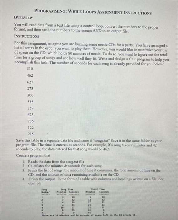 Need help with this assignment please. text file is included as well.