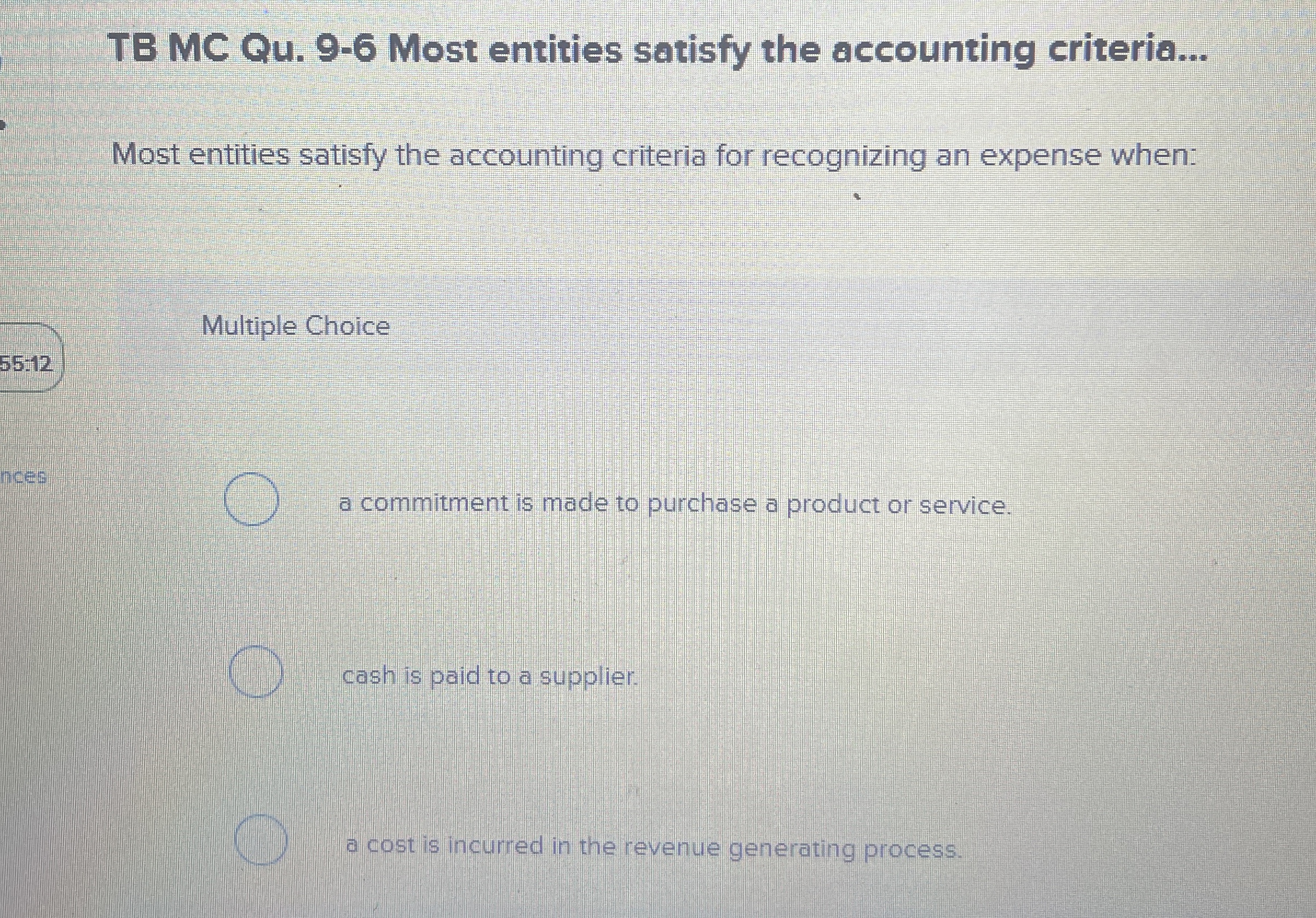  TB MC Qu.9-6 Most entities satisfy the accounting criteria... Most entities