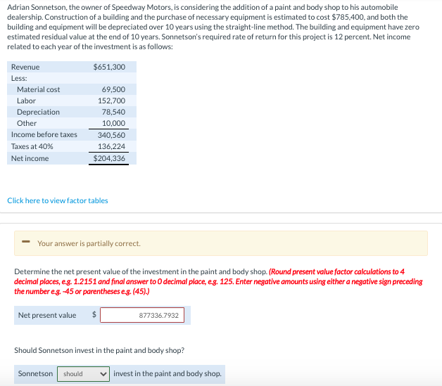 Need help with practice problem, please show work, thank you Adrian Sonnetson,