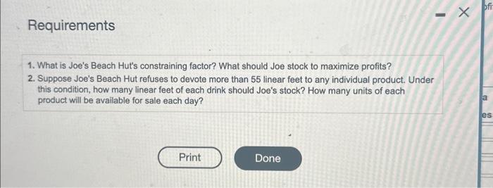 linear feet of refrigerated drink space. Each linear foot can hold either