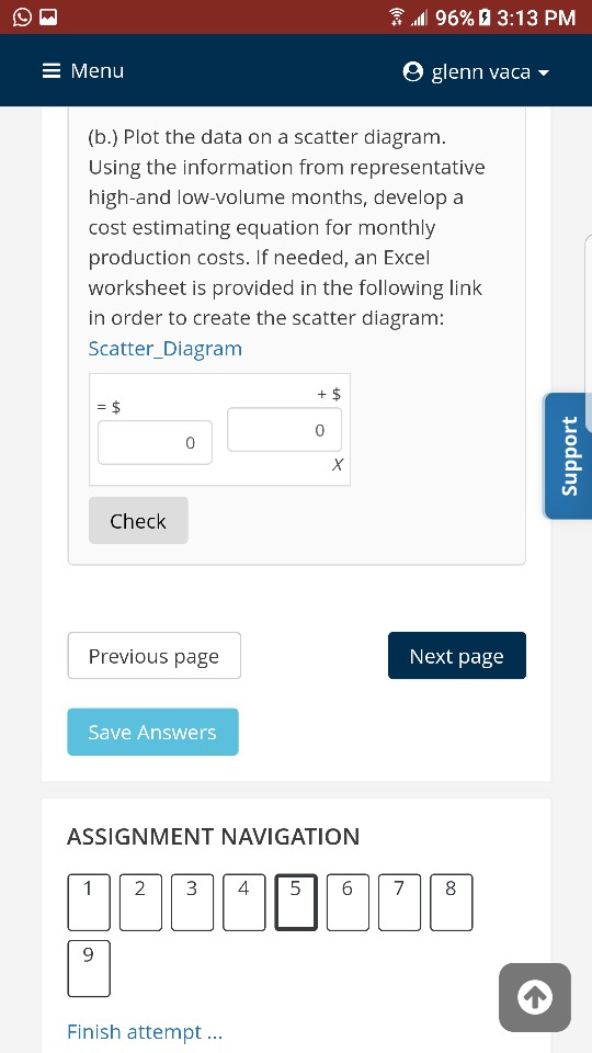 Scatter Diagrams and High-Low Cost Estimation Assume the local Pearle Vision has