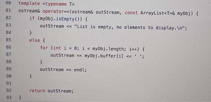 getelement(int) const override; II return the current length of the list virtual