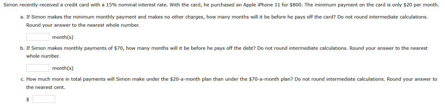  Round your answer to the nearest whole number. month(s) whole number.