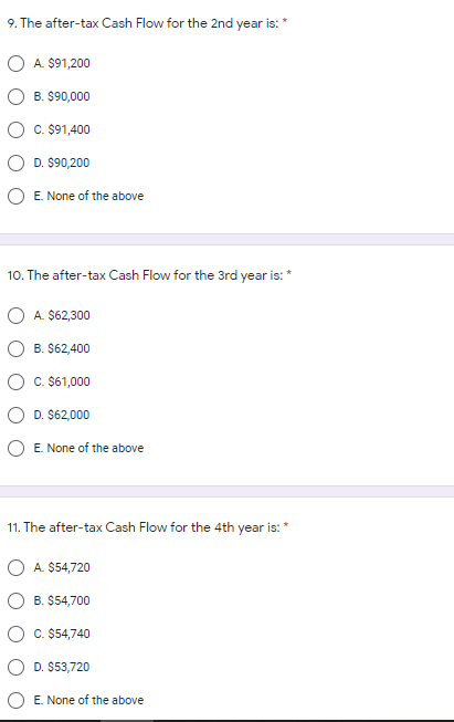 years. The proposed project has the following features: Initial cost of the