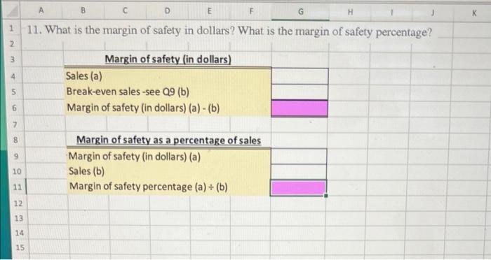 9 Salos Variable expenses Contribution margin Fixed expenses Net operating income $20,000