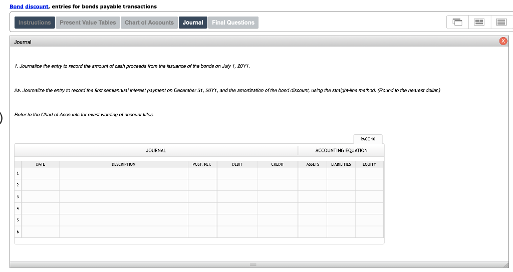 Chart of Accounts Journal Final Questions Instructions On July 1, 20Y1, Danzer
