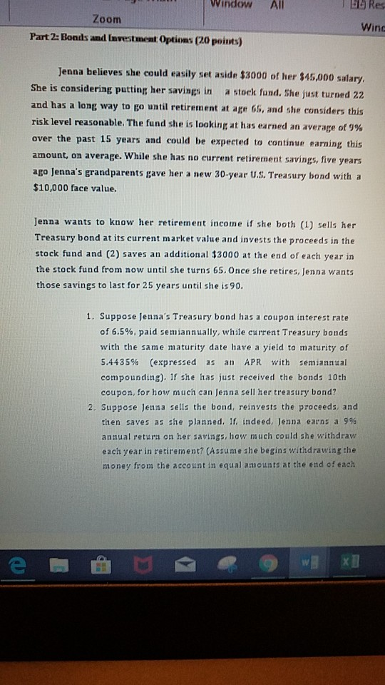  using excel formulas. Window ll l 55 Res Zoom Winc Part