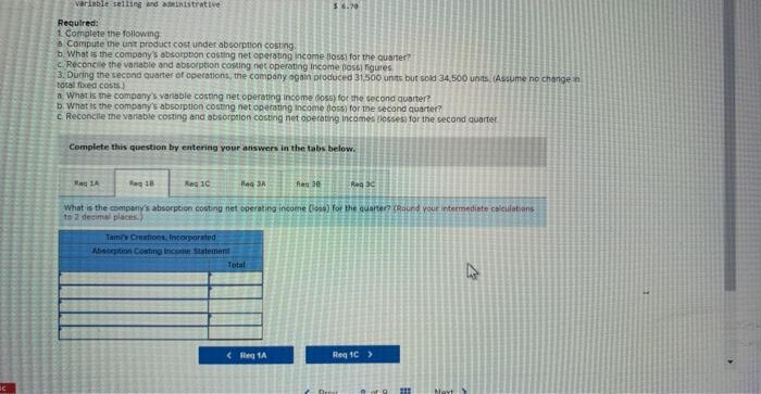 year Getting the company through its first quarter of operations placed a