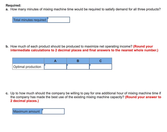 the solution is correct Glocker Company makes three products in a single