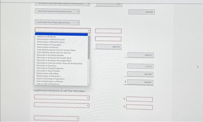 Con Flows from Finacing Activites sileorstock 265270 NetConh Pronded by Finaciors Acivides