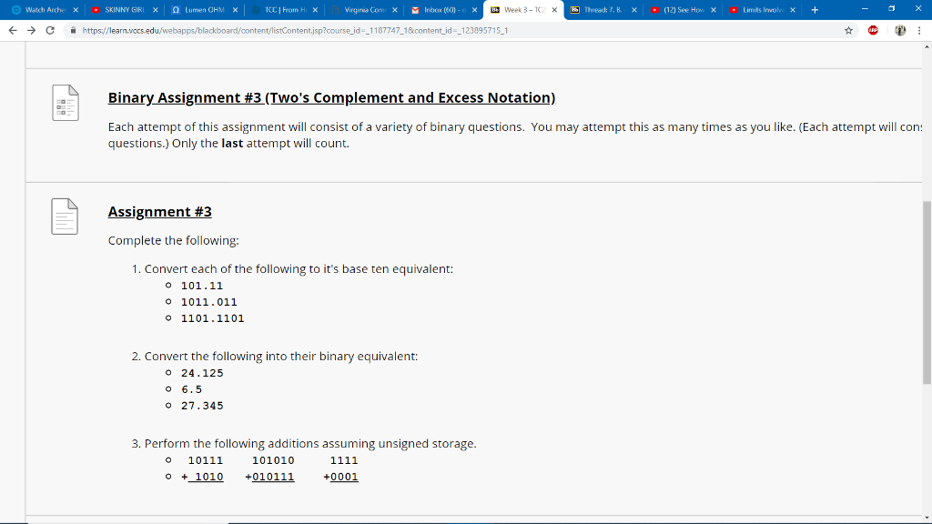  https; learn o sedu/webapps blackboar content listContent.ISp?corseid--11877471&contentid 123895715,1 Binary Assignment #3