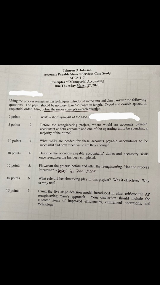  I need help with question 2, Johnson & Johnson Accounts Payable