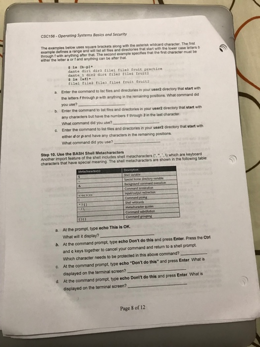 directory. The lower case letter d indicates a directory, the dash() indicates