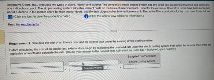 Hi can i please get help from this please? Decorative Doors, Inc.,