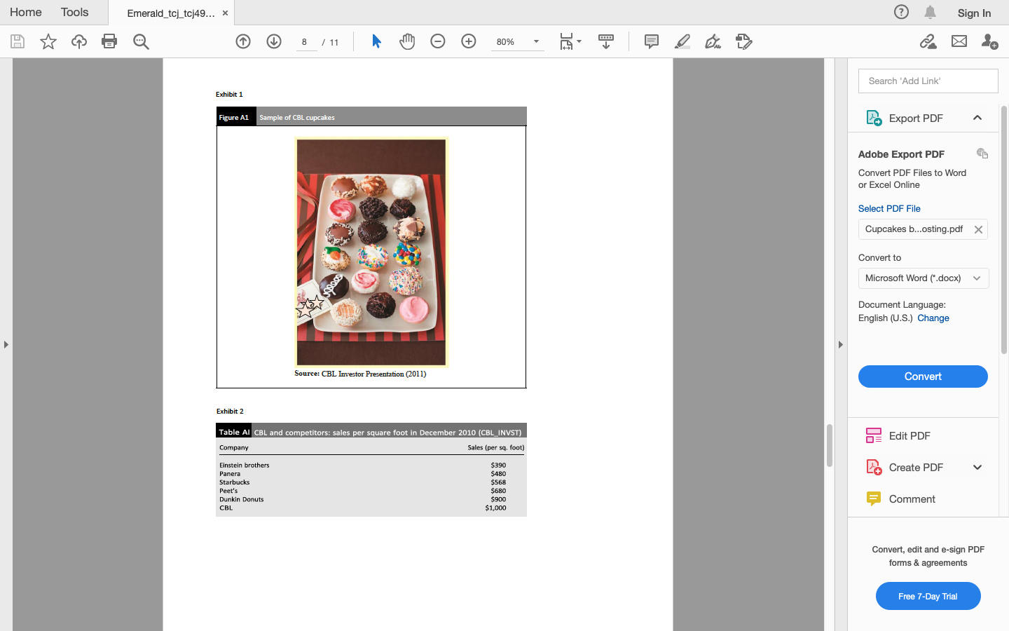 PDF Files to Word or Excel Online Select PDF File Cupcakes b...osting.pdf
