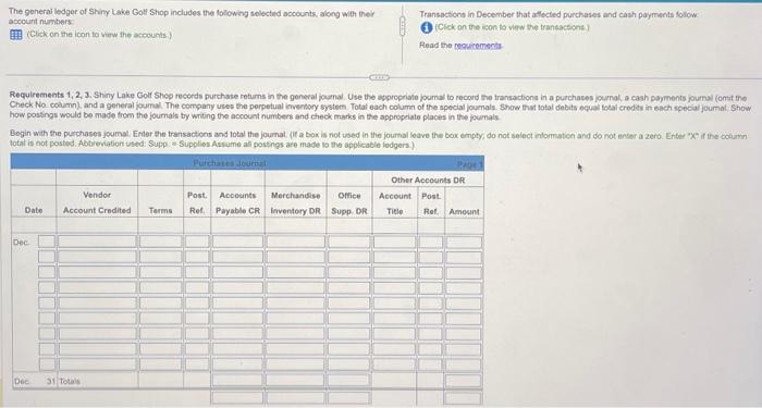  need help with parts 1-6 FAST PLEASE!! The general ledger of