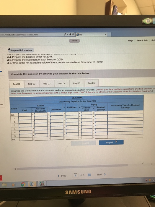 to the questions displayed below Leach Inc experienced the following events for