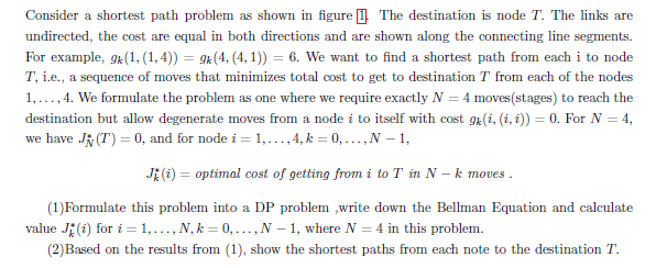 as shown in figure 11 The destination is node T. The links