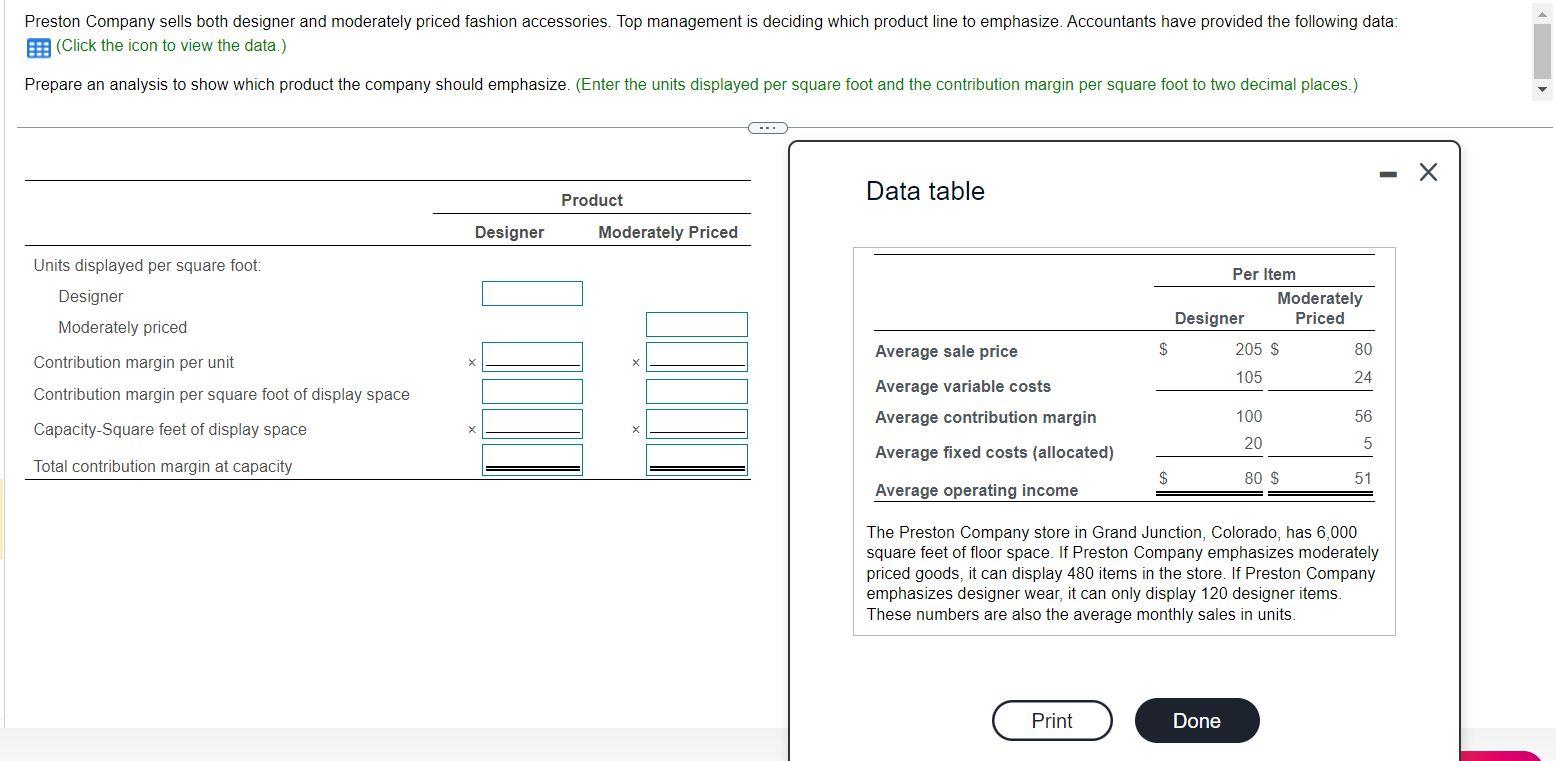 (Click the icon to view the data.) Data table The Preston