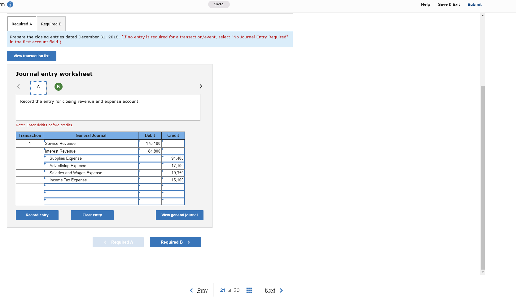 2018, Ditka Inc. had Retained Earnings of $274,800 before its closing entries