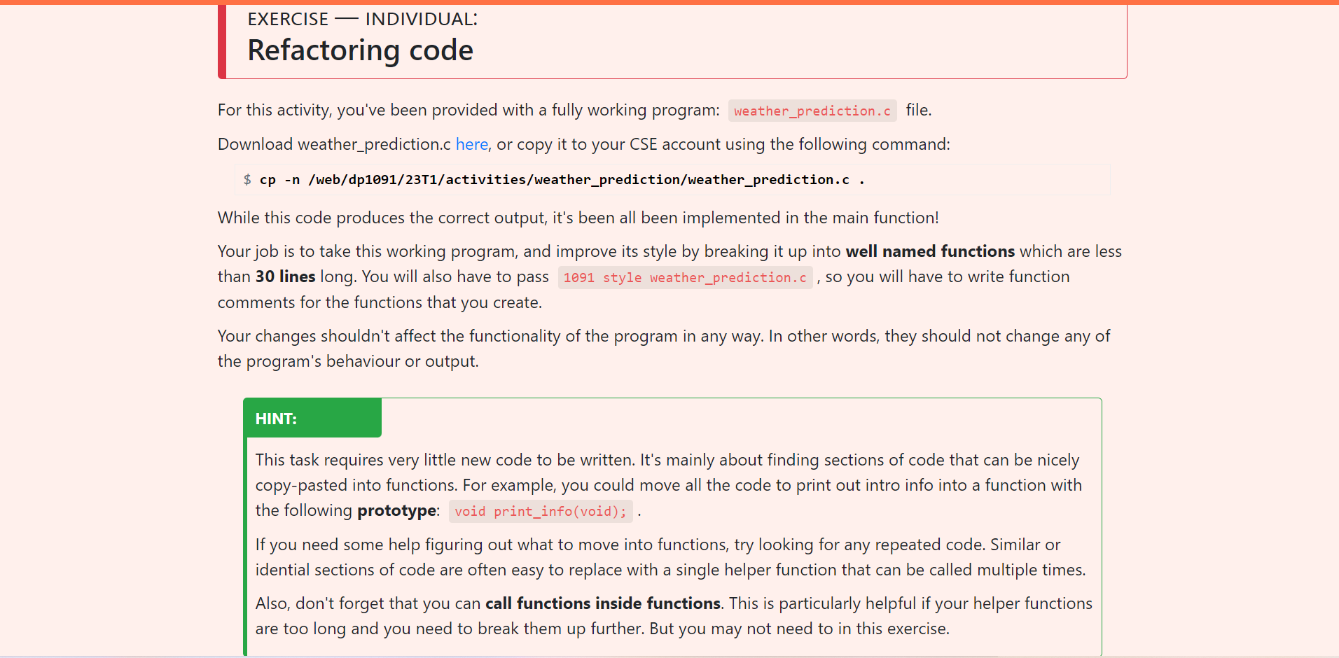  For this activity, you've been provided with a fully working program: