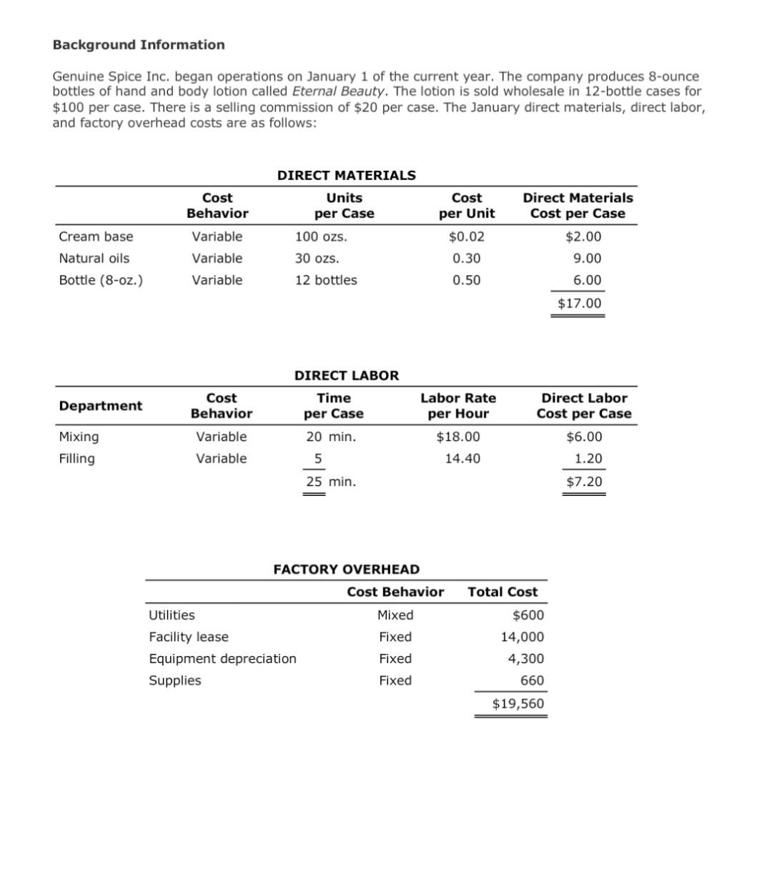  9 problems. I'll really appreciate it thank you. Background Information Genuine